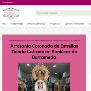 Diseño de tienda online responsive cofrade en sanúcar de Barrameda