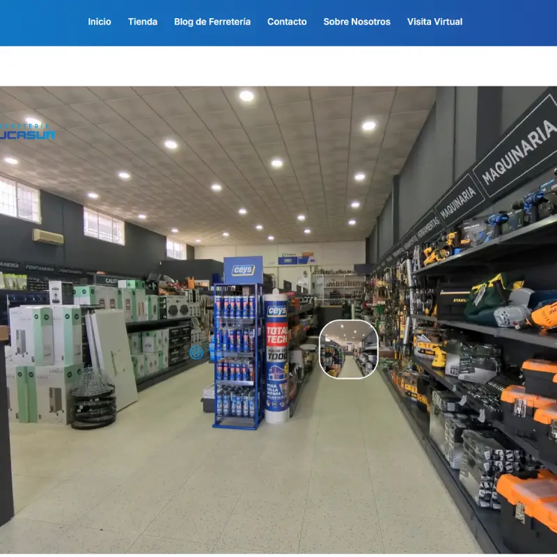 Ferretería Lucasur: visita virtual 360 en sanlúcar de barrameda por Martos Aranda
