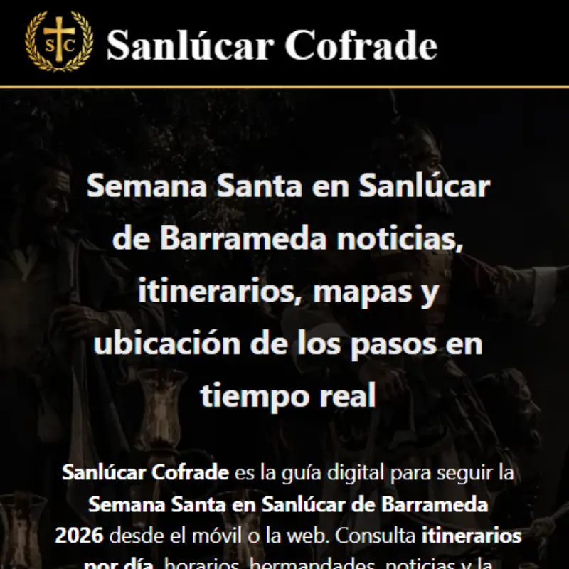 Sanlúcar Cofrade: desarrollo de aplicación móvil por Martos Aranda en Sanlúcar de Barrameda