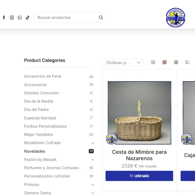 diseño web tienda online Grupo hermanos garcia en sanlucar de barrameda por Martos Aranda