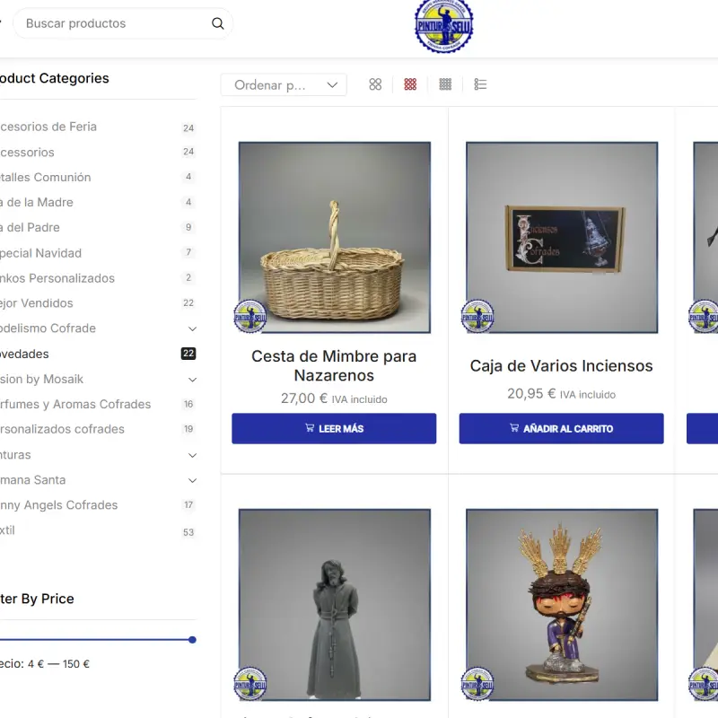 diseño web tienda online Grupo hermanos garcia en sanlucar de barrameda por Martos Aranda
