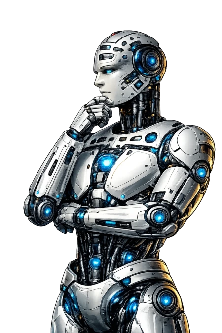 robot pensando en diseño web automatizaciones app y diseño grafico de martos aranda