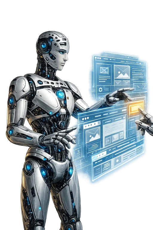 Robot diseño web y soluciones digitales en sanlucar de barrameda martos aranda cadiz