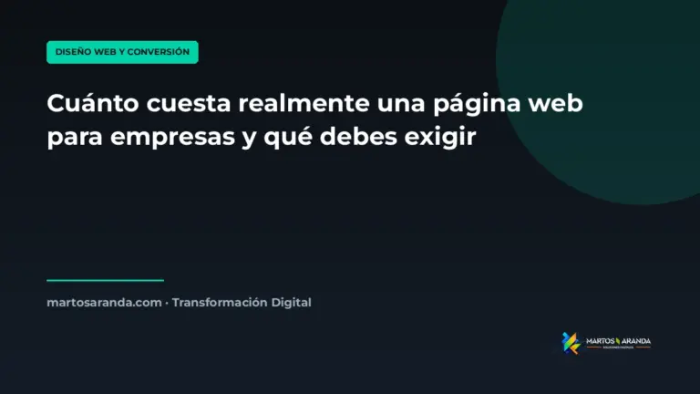 Cuánto cuesta realmente una página web para empresas y qué debes exigir